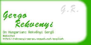 gergo rekvenyi business card